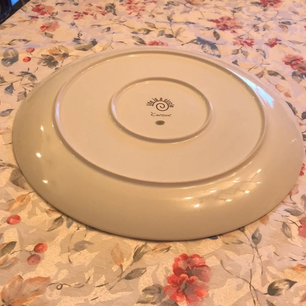 Life Is A Circle 14” Ceramic Serving Platter “Celebrate Life” by Carson